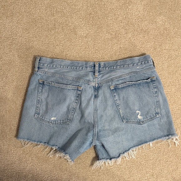 Agolde Light Blue Jean Shorts - Picture 3 of 7